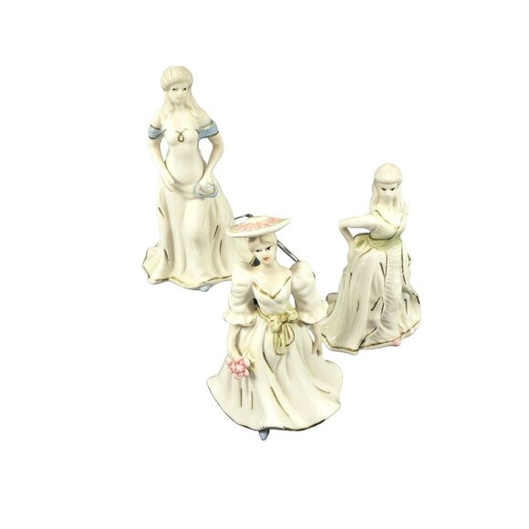 Female Figurines Victorian Ladies Porcelain K's Collection 3 pcs - Picture 9 of 12